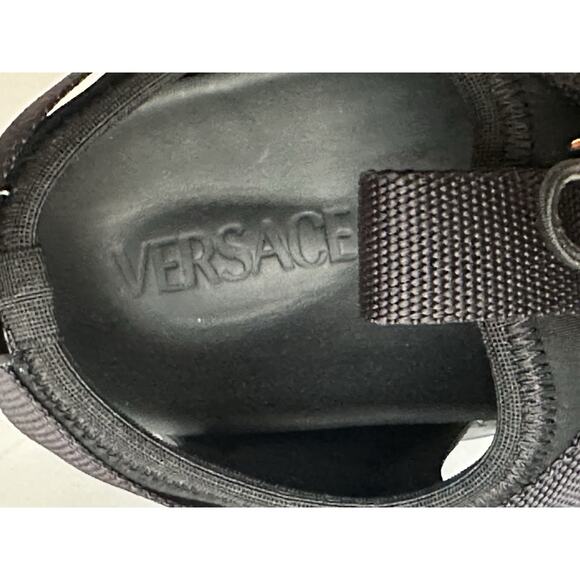 Versace Black Mules Leather Sandals 12.5 US (45.5 Eu) 1014481 Made in Italy NWT main image 14